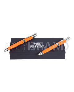 FESTINA Set Classicals Chrome Orange (kugelschreiber & füllfederhalter)