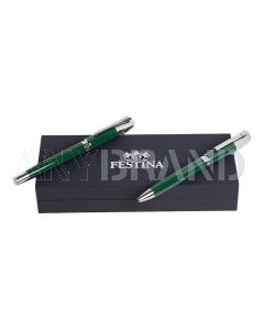 FESTINA Set Classicals Chrome Green (kugelschreiber & füllfederhalter)
