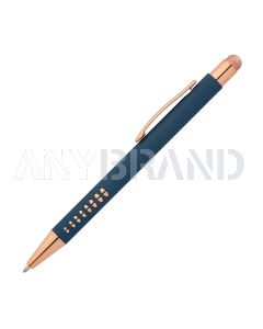 Bokaj Metallkugelschreiber roségold mit Stylus dark_blue