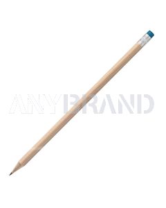 Bleistift rund natur mit Radierer, FSC light_blue