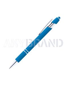 Alpha Rainbow Soft Touch Kugelschreiber mit farbigem Stylus hellblau