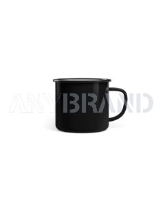 Emaille Kaffeetasse Promo Black Magic Mini 6 cm schwarz