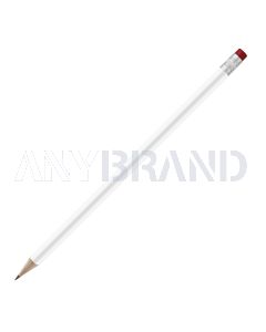 Bleistift rund weiß mit Radierer, FSC dark_red