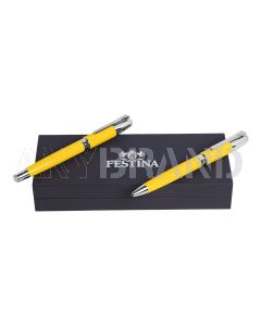 FESTINA Set Classicals Chrome Yellow (kugelschreiber & füllfederhalter)