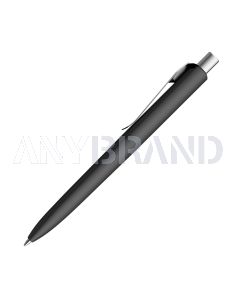 Prodir DS8 Soft Touch PSR Push Kugelschreiber mit Standardmetallclip und satiniertem Drücker