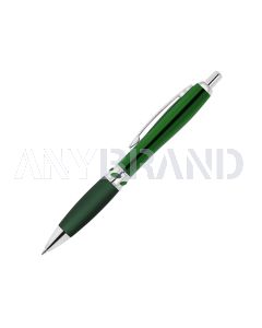 Curvo Metallkugelschreiber Jewel chrome mit Softgripgriffzone grün