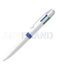Schneider Take 4 Promo Vier-Schreibfarben Kugelschreiber weiß / blau