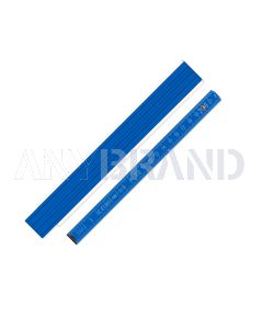 Zollstock AB420 aus Holz 2m weiß mit Anfangsgliedern in blau