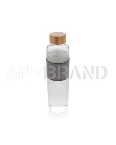 Impact Borosilikat-Glasflasche mit Bambusdeckel