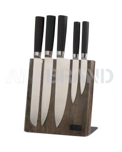 Messerblock aus Holz mit 5 verschiedenen Messern