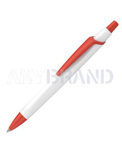 Schneider Reco Basic Kugelschreiber Blauer Engel weiß / rot