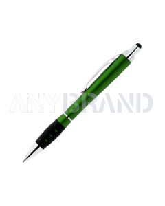 Curvo Kugelschreiber grün mit LED Logo