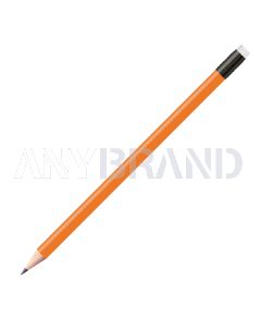 Staedtler Bleistift orange, rund mit Zwinge und Radiertip
