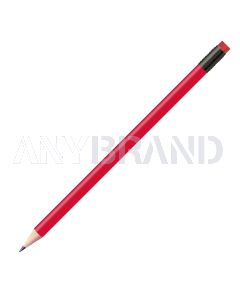 Staedtler Bleistift rot, rund mit Zwinge und Radiertip