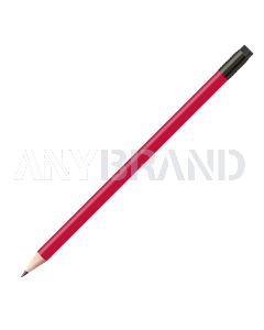 Staedtler Bleistift dunkelrot, rund mit schwarzer Zwinge und schwarzem Radiertip
