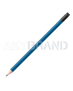 Staedtler Bleistift dunkelblau, rund mit schwarzer Zwinge und schwarzem Radiertip
