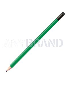 Staedtler Bleistift dunkelgrün, rund mit schwarzer Zwinge und schwarzem Radiertip