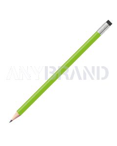 Staedtler Bleistift hellgrün, rund mit Zwinge und Radiertip