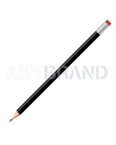 Staedtler Bleistift schwarz, rund mit Zwinge und Radiertip