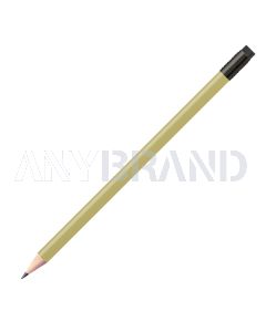 Staedtler Bleistift gold, rund mit schwarzer Zwinge und schwarzem Radiertip