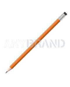 Staedtler Bleistift orange, eckig mit Zwinge und Radiertip