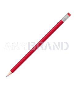 Staedtler Bleistift rot, eckig mit Zwinge und Radiertip