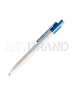 Prodir DS4 PMM Push Kugelschreiber weiß matt mit farbigem Clip polished