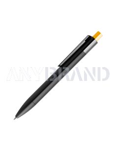 Prodir DS4 PMM Push Kugelschreiber schwarz mit farbigem Drücker polished