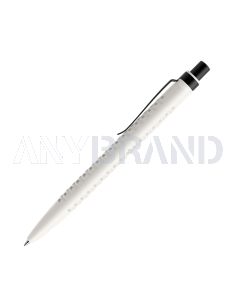 Prodir QS40 PMS Push Kugelschreiber weiß matt mit Metallclip und Metalldrücker