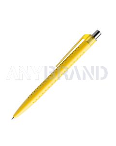 Prodir QS40 PMT Push Kugelschreiber matt mit Clip gerade transparent mit Metalldrücker