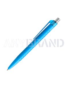 Prodir QS40 PMT Push Kugelschreiber matt mit Clip gerade transparent mit Metalldrücker satiniert