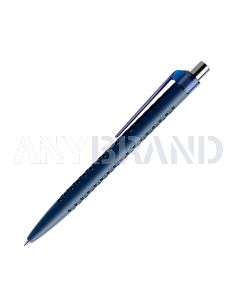 Prodir QS40 PMT Push Kugelschreiber matt mit Clip gerade transparent mit Metalldrücker