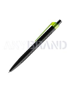 Prodir QS40 PMT Push Kugelschreiber schwarz matt mit Clip Flat transparent