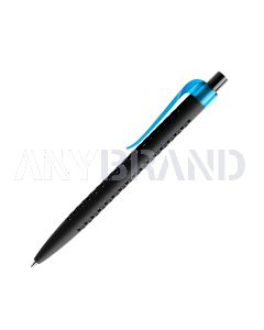 Prodir QS40 PRT Soft Touch Push Kugelschreiber schwarz mit Clip Curve transparent
