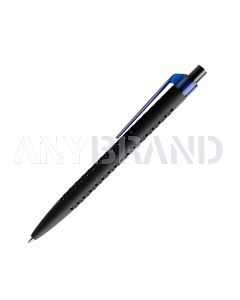 Prodir QS40 PRT Soft Touch Push Kugelschreiber schwarz mit Clip Flat transparent