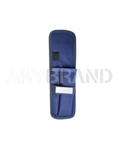 Werkzeugtasche in blau mit Gürtelclip für Zollstöcke, Baustifte und Messer