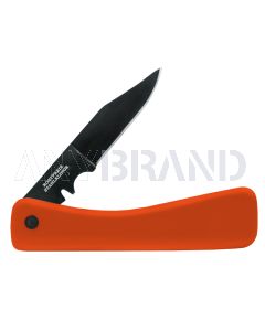 Handwerkermesser mit glattem Griff und schwarzer Klinge in orange