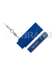 Mini Zollstock Schlüsselanhänger aus Kunststoff 0,5 m in dunkelblau