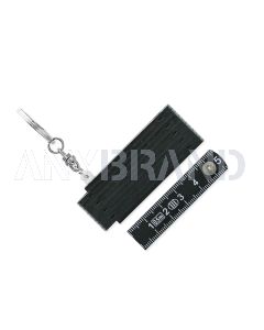 Mini Zollstock Schlüsselanhänger aus Kunststoff 0,5 m in schwarz