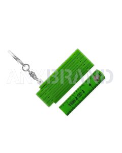 Mini Zollstock Schlüsselanhänger aus Kunststoff 0,5 m in grün