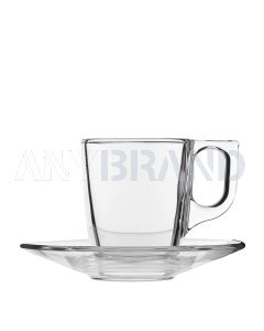 Omada Design 2 Kaffeetassen Mit Tablett – 9 Cl, Acryl & Porzellan, Spülmaschinenfest, Made In Italy