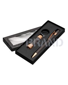 Alpha Soft Touch mit Davis LED-Taschenlampe roségold Geschenkset dark_grey