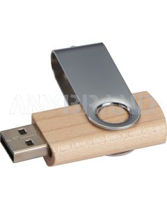USB Stick aus hellem Holz 4GB