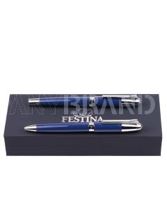 FESTINA Set Classicals Chrome Blue (kugelschreiber & füllfederhalter)