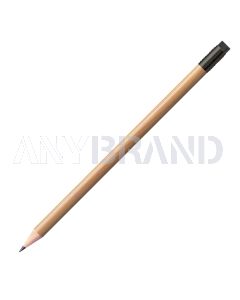 Staedtler Bleistift natur, rund mit schwarzer Zwinge und schwarzem Radiertip