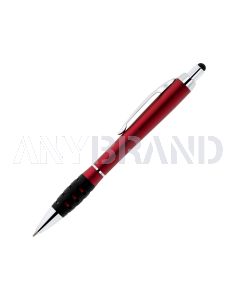 Curvo Kugelschreiber rot mit LED Logo