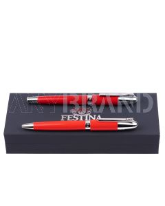 FESTINA Set Classicals Chrome Red (kugelschreiber & füllfederhalter)