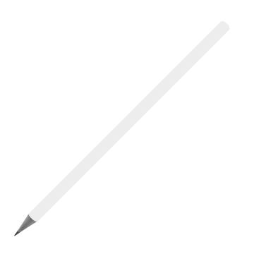 Designbleistift rund bunt durchgefärbt, weiß matt silver