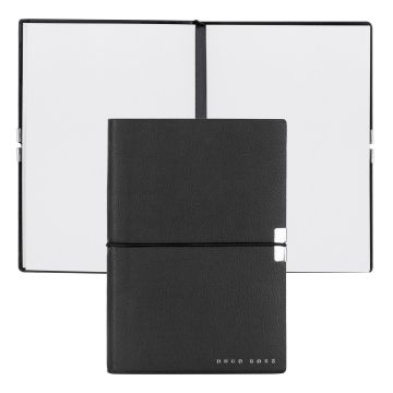 HUGO BOSS Notizblock A6 Elegance Storyline Black Plain