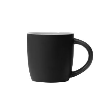 Arabica Kaffeebecher matt schwarz mit Innenfarbe